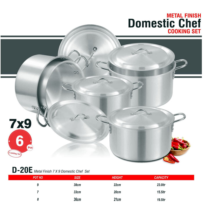 Domestic Chef 7×9 Cooking Set -D-20E 5 Domestic Chef 7×9 Cooking Set -D-20E