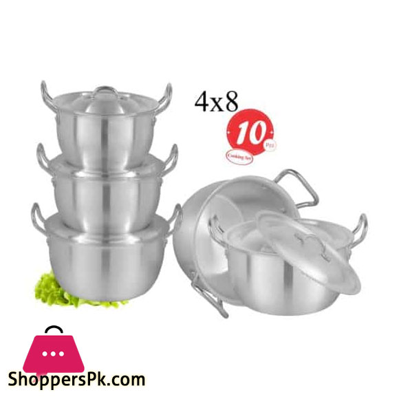 Domestic Cook Cuisine 4×8 Cooking Set 10 Pcs - D-41D 3 Domestic Cook Cuisine 4×8 Cooking Set 10 Pcs - D-41D