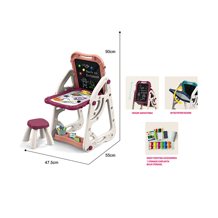 Double Sided Stand Drawing Board Whiteboard Black Board Double Side Plastic