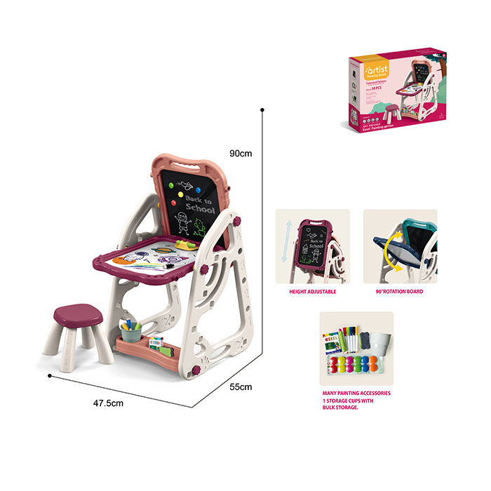 Double Sided Stand Drawing Board Whiteboard Black Board Double Side Plastic