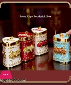 European Retro Press type Toothpick Holder Fashion Toothpick Box Luxury Restaurant Hotel Household Toothpick Dispenser BoxToothpick Holders