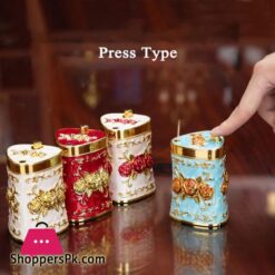 European Retro Press Type Toothpick Holder Fashion Toothpick Box Luxury Restaurant Hotel Household Toothpick Dispenser Boxtoothpick Holders