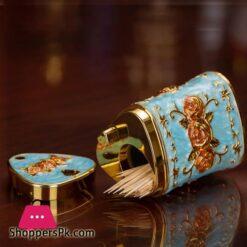 European Retro Press Type Toothpick Holder Fashion Toothpick Box Luxury Restaurant Hotel Household Toothpick Dispenser Boxtoothpick Holders