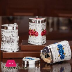 European Retro Press Type Toothpick Holder Fashion Toothpick Box Luxury Restaurant Hotel Household Toothpick Dispenser Boxtoothpick Holders
