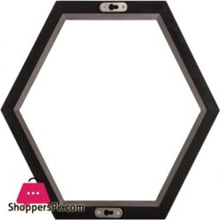 Gallery Solutions Black Hexagallery Geometric Decorative Set Of 3 Wall Mounted Floating Shelves 1225 X 425 X 1075 Inches 613 Pounds 3 Count