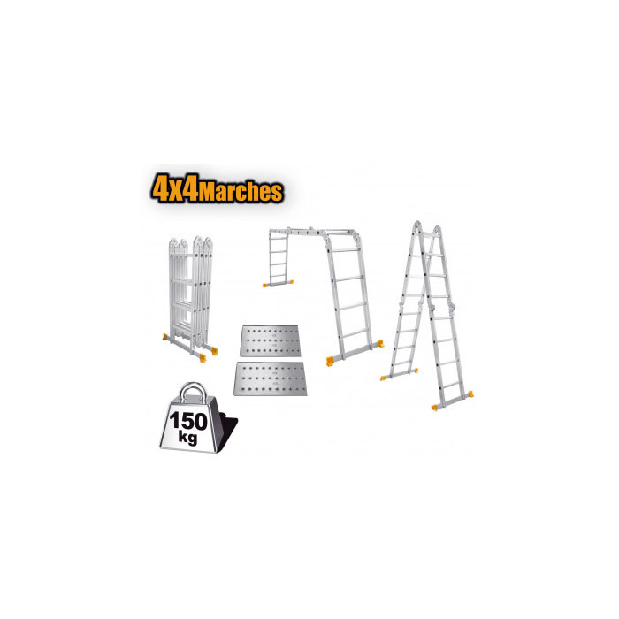 Ingco Multi-Purpose Aluminum Ladder - Hlad04441