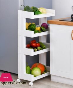 Kitchen Storage Rack For Sundries Goods Fridge Side Shelf 23 Layer Removable With Wheels Bathroom Organizer Shelf Book ShelveStorage Holders Racks