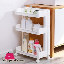 Kitchen Storage Rack For Sundries Goods Fridge Side Shelf 23 Layer Removable With Wheels Bathroom Organizer Shelf Book Shelvestorage Holders Racks