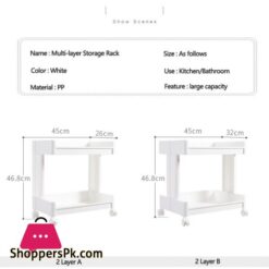 Kitchen Storage Rack For Sundries Goods Fridge Side Shelf 23 Layer Removable With Wheels Bathroom Organizer Shelf Book Shelvestorage Holders Racks