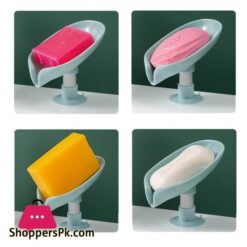Leaf Shaped Soap Dish Box Soap Holder Drain Rack Toilet Soap Box Perforated Free Standing Suction Cup Travel Bathroom Accessorieportable Soap Dishes