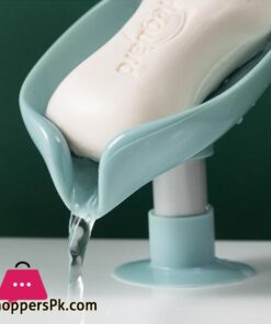 Leaf shaped Soap Dish Box Soap Holder Drain Rack Toilet Soap Box Perforated Free Standing Suction Cup Travel Bathroom AccessoriePortable Soap Dishes