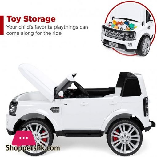 Best Choice Products 12V 37 MPH 2 Seater Licensed Land Rover Ride On Car Toy w Parent Remote Control MP3 Player White