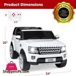 Best Choice Products 12V 37 Mph 2 Seater Licensed Land Rover Ride On Car Toy W Parent Remote Control Mp3 Player White