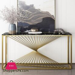 Light Luxury Modern Console Marbre Living Room Sofa Tables Nordic Home Iron Sofa Table Furniture Bedroom Decoration Cabinetsofa Tables