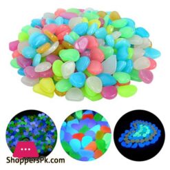 50Pcs Artificial Fluorescent Stone Garden Fish Tank Luminous Stone Courtyard Paving Resin Pebble Luminous Stonedecorations