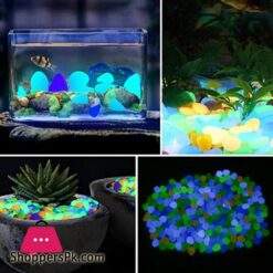 50Pcs Artificial Fluorescent Stone Garden Fish Tank Luminous Stone Courtyard Paving Resin Pebble Luminous Stonedecorations