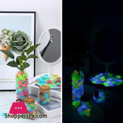 50Pcs Artificial Fluorescent Stone Garden Fish Tank Luminous Stone Courtyard Paving Resin Pebble Luminous Stonedecorations