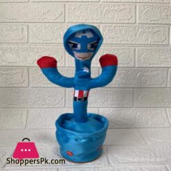 Spiderman Talking Toy Dancing Cactus Doll Marvel Avengers Speak Talk Sound Record Repeat Toy Captain America Iron Man Kid Gift