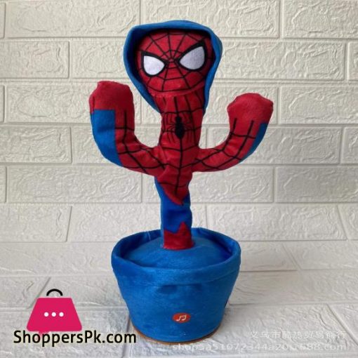 Spiderman Talking Toy Dancing Cactus Doll Marvel Avengers Speak Talk Sound Record Repeat Toy Captain America Iron Man Kid Gift