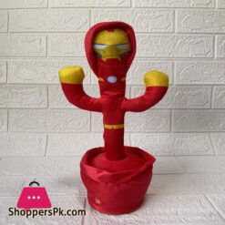 Spiderman Talking Toy Dancing Cactus Doll Marvel Avengers Speak Talk Sound Record Repeat Toy Captain America Iron Man Kid Gift