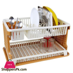 Plastic Modular Kitchen Dish Drainer Rack with & Cutlery Holder Turkey Made