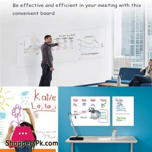 Self Adhesive Whiteboard Wall Decal Sticker 177 X 787 Extra Large Strong Durable Dry Erase Wall Paper Message Board Peel Stick White Board for Kids Drawing Office School Home Decor White