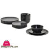 Shoppers Superior Quality 24 Pc Dinner Set - Black