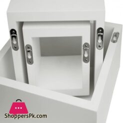 Ballucci Square Cube Floating Wall Shelf Set Of 3 White