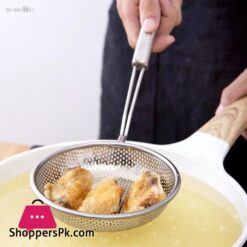 Stainless Steel Frying Colander Household Fence Mesh Kitchen Large Spoon Scoop Filter Net Mesh Spooncolanders Strainers