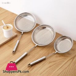 Stainless Steel Frying Colander Household Fence Mesh Kitchen Large Spoon Scoop Filter Net Mesh Spooncolanders Strainers
