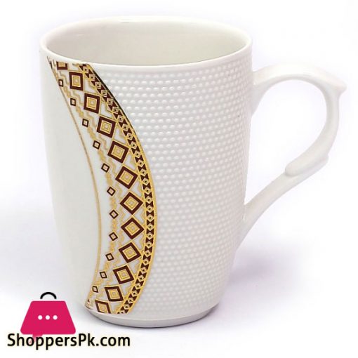 Stylish Tea Cup With Gold And Black Design 6 Pcs