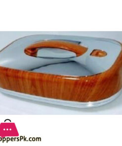Taiwan Hotpot Wood Silver Rect 6.5Ltr - 776LW-S
