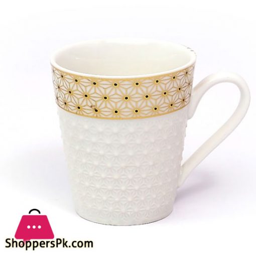 Tea Cup With Gold and Black Design 6 Pcs