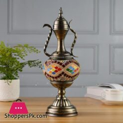 Exotic style retro glass decorative table lamp coffee pot living room bedroom bedside LED night lightDesk Lamps
