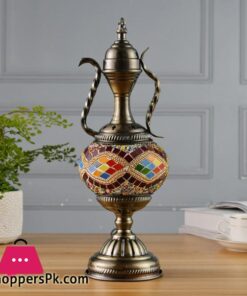 Exotic style retro glass decorative table lamp coffee pot living room bedroom bedside LED night lightDesk Lamps