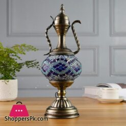 Exotic Style Retro Glass Decorative Table Lamp Coffee Pot Living Room Bedroom Bedside Led Night Lightdesk Lamps