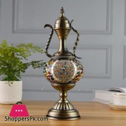 Exotic Style Retro Glass Decorative Table Lamp Coffee Pot Living Room Bedroom Bedside Led Night Lightdesk Lamps