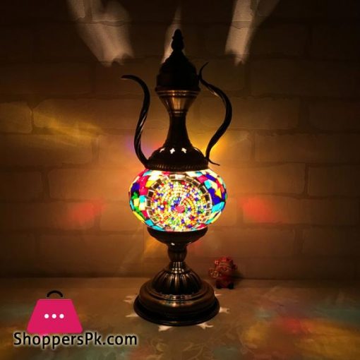Exotic style retro glass decorative table lamp coffee pot living room bedroom bedside LED night lightDesk Lamps