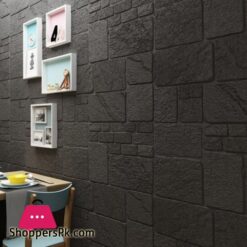 Wall Sheet Brick Tiles Style Wall Paper 3D Foam Wall Sheet For Living Room Bed Room Kitchen Wall Paper Foam Wall Sheet 3D Wall Sheet Size70X77Cm