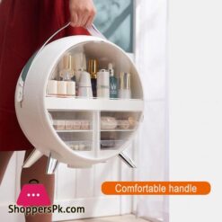 Waterproof Dustproof Cosmetic Storage Box Portable Makeup Organizer Cosmetic Storage Box Jewelry Containers With Led Mirrorstorage Boxes Bins