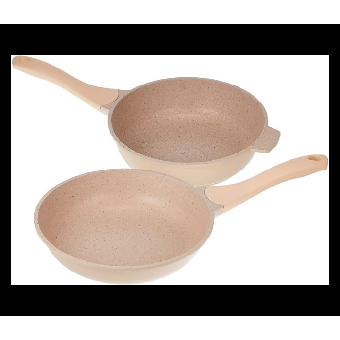 Winsor Wr6003 9 Pcs Cast Non-Stick Cookware Set - Beige