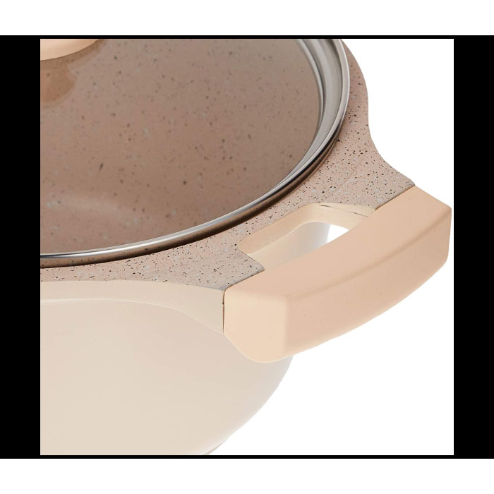 Winsor Wr6003 9 Pcs Cast Non-Stick Cookware Set - Beige