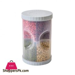 25 L Food Sealed Container With Closed Rotating Lid 4 Compartments Used For Flour Cereal Sugar Kitchen Accessoriesstorage Bottles Jars