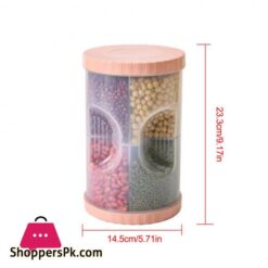 25 L Food Sealed Container With Closed Rotating Lid 4 Compartments Used For Flour Cereal Sugar Kitchen Accessoriesstorage Bottles Jars