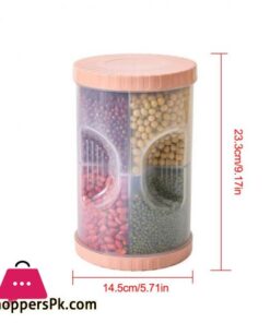 2.5 L Food Sealed Container With Closed Rotating Lid 4 Compartments 41 25 L Food Sealed Container With Closed Rotating Lid 4 Compartments Used For Flour Cereal Sugar Kitchen Accessoriesstorage Bottles Jars
