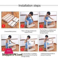 3 Layer Storage Organizer Slim Rack Shelf With Wheels