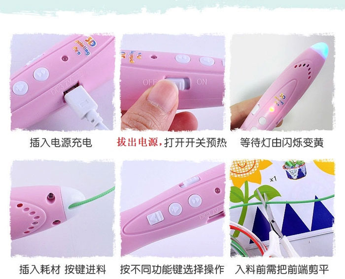 3D Drawing Printer Low Pen For Kids Educational Toys Gifts