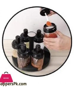 6 Pcs Plastic Kitchen Seasoning Spice Jar Storage Rack Rotating Condiment Set Organizer Holder 7 6 Pcs Kitchen Seasoning Spice Jar Storage Rack Rotating Condiment Set Organizer Holder