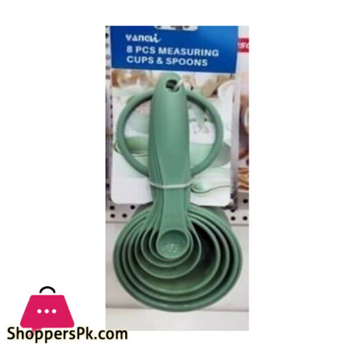 8pcs Measuring Cups & Spoon Green - 100072
