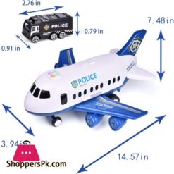 Fun Little Toys Airplane Toys With 6 Police Die Cast Toy Cars And Accessories Police Airplane Play Vehicle Set For Kids Gifts Toys For 345 Year Old Boys